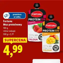 Lidl Mus proteinowy Fortuna 180g różne rodzaje oferta