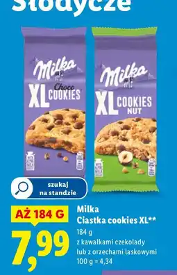 Lidl Ciastka XL Milka 184g z kawałkami czekolady oferta