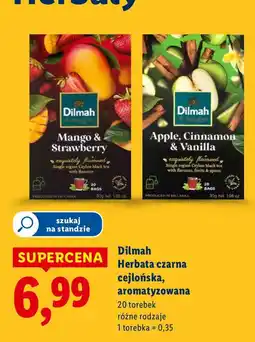 Lidl Herbata Dilmah Herbata czarna cejlońska, aromatyzowana różne rodzaje oferta