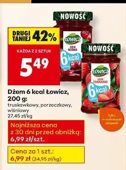Biedronka Dżem 6 kcal truskawkowy różne rodzaje Łowicz oferta