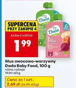 Biedronka Mus owocowo-warzywny Dada Baby Food, różne rodzaje oferta