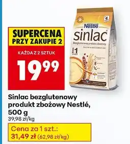 Biedronka Sinlac bezglutenowy produkt zbożowy, różne rodzaje Nestlé oferta