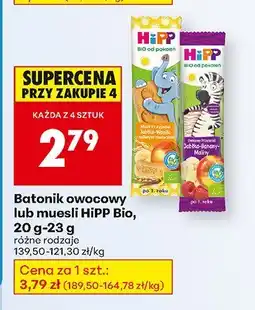 Biedronka Batonik owocowy HiPP Bio różne rodzaje oferta