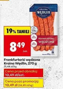 Biedronka Frankfurterki wędzone Kraina Wędlin oferta