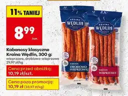 Biedronka Kabanosy klasyczne wieprzowe Kraina Wędlin oferta