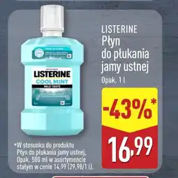 ALDI Płyn do płukania jamy ustnej Listerine oferta