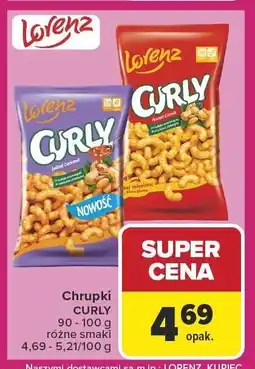 Carrefour Market Chrupki Curly, różne smaki Lorenz oferta