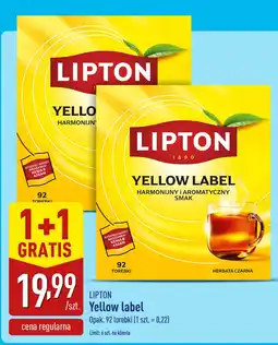 ALDI Herbata Lipton Yellow label 92 torebki oferta