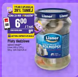 Polomarket Płaty śledziowe Lisner 400g oferta