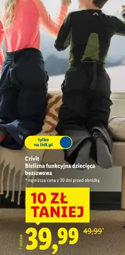 Lidl Bielizna bezszwowa Crivit oferta