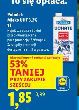 Lidl Mleko Polmlek oferta
