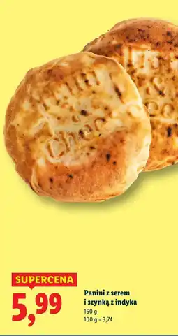 Lidl Panini z serem i szynką z indyka 160g Lidl oferta