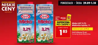 Biedronka Mleko UHT 3,2% Mlekovita Łączka oferta
