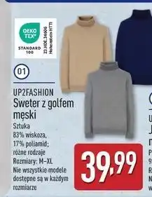 ALDI Sweter z golfem męski m-xl Up2Fashion oferta