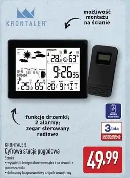 ALDI Stacja pogodowa cyfrowa Krontaler oferta