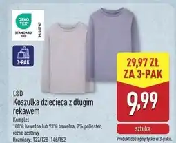 ALDI Koszulka z długim rękawem L&D oferta