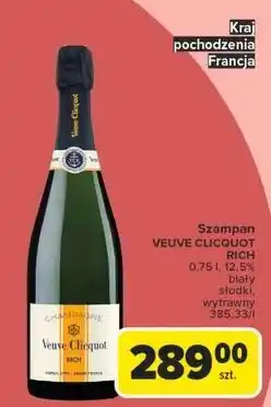 Carrefour Szampan Veuve Clicquot Rich oferta