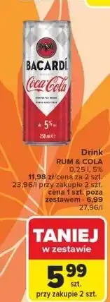 Carrefour Drink rum & coca-cola Bacardi oferta