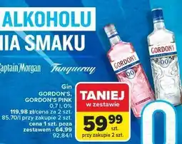 Carrefour Gin bezalkoholowy Gordon's 0.0% Pink oferta
