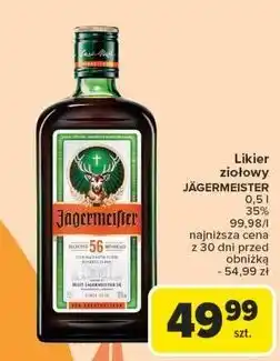 Carrefour Likier Jagermeister oferta
