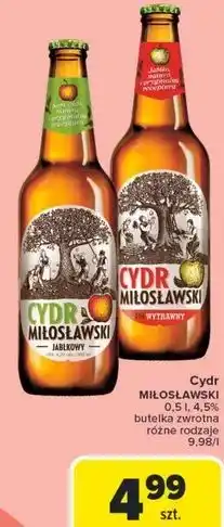 Carrefour Cydr jabłkowy półwytrawny Miłosławski oferta
