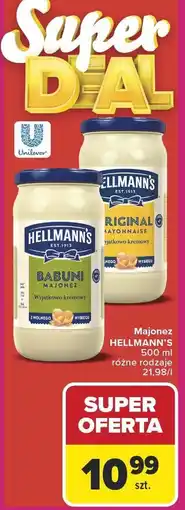 Carrefour Market Majonez Hellmann's, różne rodzaje oferta