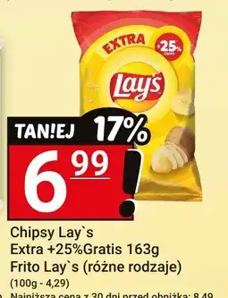 Hitpol Chipsy Lay's Extra +25%Gratis 163g Frito Lay's (różne rodzaje) oferta