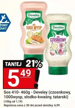 Hitpol Sos 410- 460g - Develey (czosnkowy, 1000wysp, słodko-kwaśny, tatarski) oferta