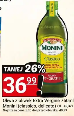 Hitpol Oliwa z oliwek Extra Vergine 750ml Monini (classico, delicato) oferta