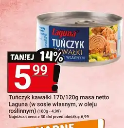 Hitpol Tuńczyk kawałki 170/120g masa netto Laguna (w sosie własnym, w oleju roślinnym) oferta