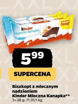 Netto Biszkopt z mlecznym nadzieniem Kinder Mleczna Kanapka 3-pak oferta