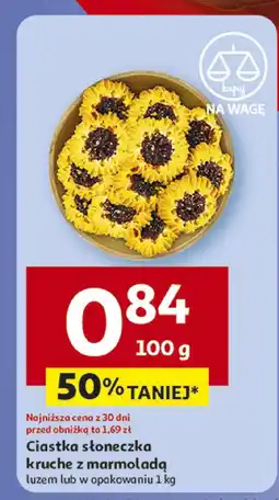 Auchan Ciastka słoneczka kruche z marmoladą Auchan oferta