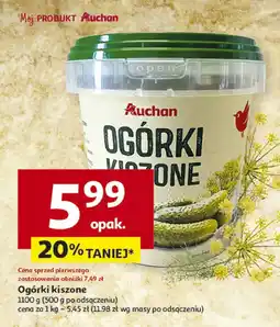 Auchan Ogórki kiszone Auchan oferta
