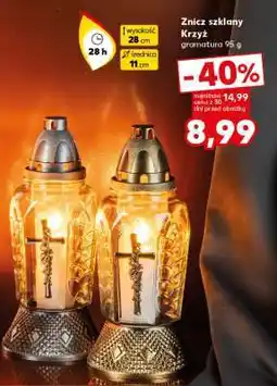 Kaufland Znicz szklany Krzyż oferta