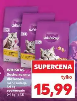 Kaufland WHISKAS Sucha karma dla kotów różne rodzaje 1,4 kg opakowanie (=1 kg 11,42) oferta