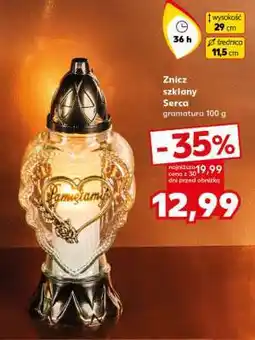 Kaufland Znicz szklany Serca oferta