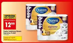 Biedronka PAPIER TOALETOWY QUEEN SUPREME, 9 ROLEK oferta