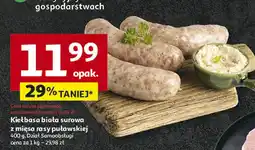 Auchan Kiełbasa biała surowa z mięsa rasy puławskiej 400g Auchan oferta