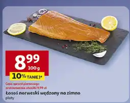 Auchan Łosoś norweski wędzony na zimno płaty Auchan oferta