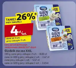 Auchan Śledzik na raz XXL 150g Lisner oferta