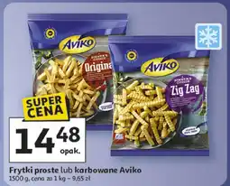 Auchan Frytki proste lub karbowane Aviko 1500g oferta