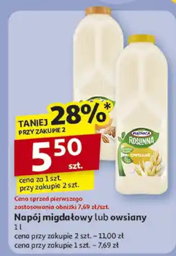 Auchan Napój migdałowy lub owsiany Alpro 1l oferta