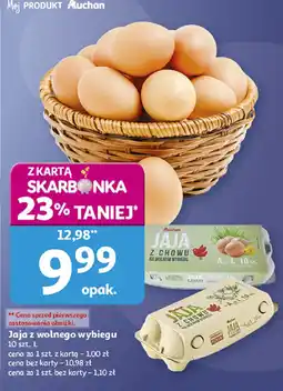 Auchan Jaja z wolnego wybiegu 10 szt. Auchan oferta