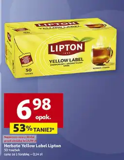 Auchan Herbata Yellow Label Lipton 50 torebek oferta