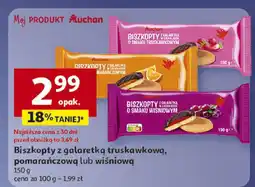 Auchan Biszkopty z galaretką 150g Auchan oferta