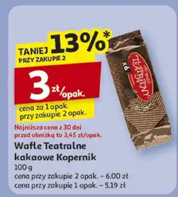 Auchan Wafle Teatralne kakaowe Kopernik 100g oferta