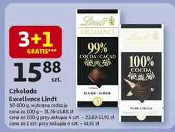 Auchan Czekolada Excellence Lindt 50-100g oferta