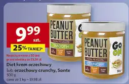 Auchan Diet krem orzechowy lub orzechowy crunchy Sante 500g oferta