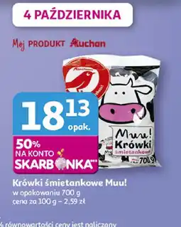 Auchan Krówki śmietankowe Muu! 700g oferta