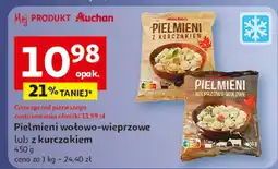 Auchan Pielmieni wołowo-wieprzowe lub z kurczakiem Auchan oferta